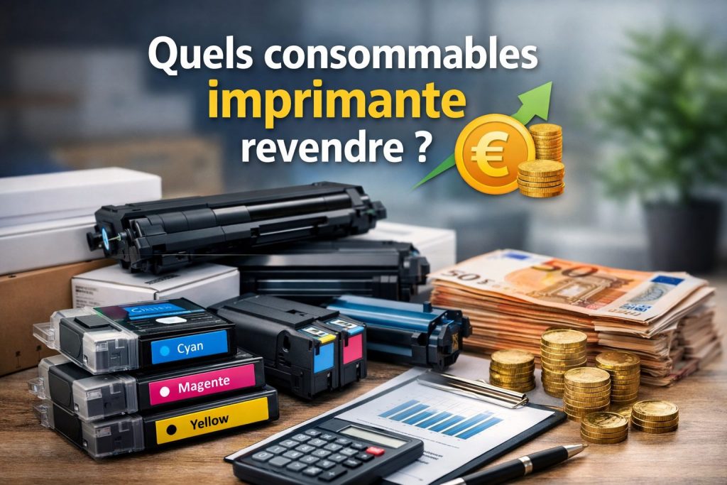 consommables imprimante à revendre cartouches toners valorisation stock entreprise